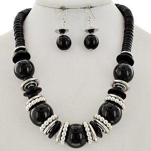 Necklace & Fish Hook Earring Set